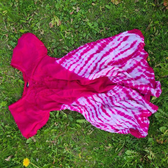 Adorable cotton gauze summer dress/beach cover up. Free size - Picture 9 of 12